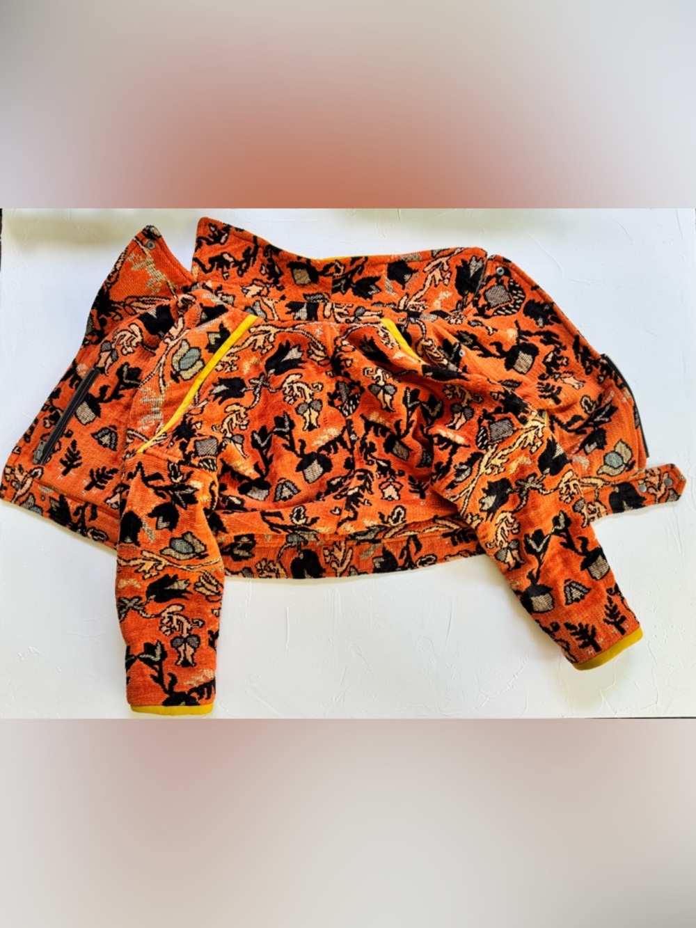 RARE 🔸Free People Mosaic Printed Moto Jacket Size Medium - Picture 7 of 17